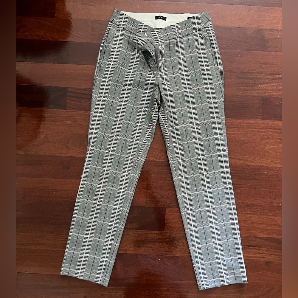Loft Plaid Business Pants , Straight/skinny fit SIZE 2